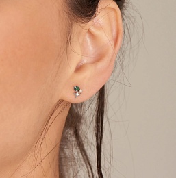 Malachite Star Stud Earrings